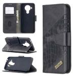For Nokia 5.4 Matching Color Crocodile Texture Horizontal Flip PU Leather Case with Wallet & Holder & Card Slots(Black)