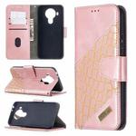 For Nokia 5.4 Matching Color Crocodile Texture Horizontal Flip PU Leather Case with Wallet & Holder & Card Slots(Rose Gold)