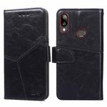 For Samsung Galaxy A10s Geometric Stitching Horizontal Flip TPU + PU Leather Case with Holder & Card Slots & Wallet(Black)