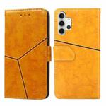 For Samsung Galaxy A32 5G Geometric Stitching Horizontal Flip TPU + PU Leather Case with Holder & Card Slots & Wallet(Yellow)