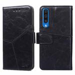 For Samsung Galaxy A50 Geometric Stitching Horizontal Flip TPU + PU Leather Case with Holder & Card Slots & Wallet(Black)