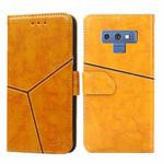 For Samsung Galaxy Note9 Geometric Stitching Horizontal Flip TPU + PU Leather Case with Holder & Card Slots & Wallet(Yellow)
