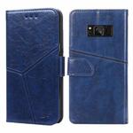 For Samsung Galaxy S8 Geometric Stitching Horizontal Flip TPU + PU Leather Case with Holder & Card Slots & Wallet(Blue)