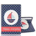 For Galaxy Tab S6 T860 / T865 Horizontal Flip Leather Case with Card Slots & Holder & Wallet & Photo Frame(Sailboat)