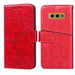 For Samsung Galaxy S10e Geometric Stitching Horizontal Flip TPU + PU Leather Case with Holder & Card Slots & Wallet(Red)