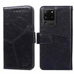 For Samsung Galaxy S20 Ultra Geometric Stitching Horizontal Flip TPU + PU Leather Case with Holder & Card Slots & Wallet(Black)
