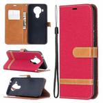 For Nokia 5.4 Color Matching Denim Texture Horizontal Flip Leather Case with Holder & Card Slots & Wallet & Lanyard(Red)