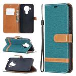 For Nokia 5.4 Color Matching Denim Texture Horizontal Flip Leather Case with Holder & Card Slots & Wallet & Lanyard(Green)