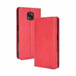 For Motorola Moto G Power (2021) Magnetic Buckle Retro Crazy Horse Texture Horizontal Flip Leather Case with Holder & Card Slots & Photo Frame(Red)