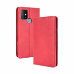 For Infinix Hot 10 / X682 Magnetic Buckle Retro Crazy Horse Texture Horizontal Flip Leather Case with Holder & Card Slots & Photo Frame(Red)