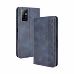 For Infinix Note 8 / X692 Magnetic Buckle Retro Crazy Horse Texture Horizontal Flip Leather Case with Holder & Card Slots & Photo Frame(Blue)