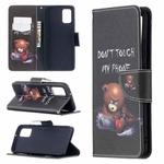 For Samsung Galaxy A02s (EU Version) Colored Drawing Pattern Horizontal Flip Leather Case with Holder & Card Slots & Wallet(Bear)