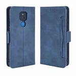 For Motorola Moto G Play 2021 Wallet Style Skin Feel Calf Pattern Leather Case with Separate Card Slots(Blue)