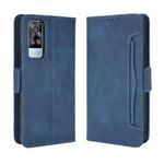 For vivo Y51A 2021 / Y51 2020 (Indian) Wallet Style Skin Feel Calf Pattern Leather Case with Separate Card Slots(Blue)