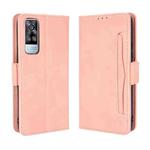 For vivo Y51A 2021 / Y51 2020 (Indian) Wallet Style Skin Feel Calf Pattern Leather Case with Separate Card Slots(Pink)