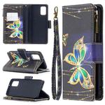 For Samsung Galaxy A02s (EU Version) Colored Drawing Pattern Zipper Horizontal Flip Leather Case with Holder & Card Slots & Wallet(Big Butterfly)