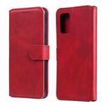 For Samsung Galaxy A02s (EU Version) Classic Calf Texture PU + TPU Horizontal Flip Leather Case with Holder & Card Slots & Wallet(Red)