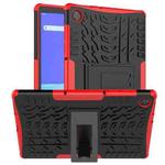 For Lenovo Tab M10 HD Gen 2 (TB-X306F) Tire Texture TPU+PC Shockproof Case with Holder(Red)