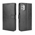 For Motorola Moto G Stylus 2021 Retro Crazy Horse Texture Horizontal Flip Leather Case with Holder & Card Slots & Lanyard(Black)