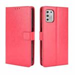 For Motorola Moto G Stylus 2021 Retro Crazy Horse Texture Horizontal Flip Leather Case with Holder & Card Slots & Lanyard(Red)