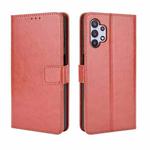 For Samsung Galaxy A32 5G Retro Crazy Horse Texture Horizontal Flip Leather Case with Holder & Card Slots & Lanyard(Brown)