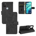 For UMIDIGI A9 Pro Solid Color Skin Feel Magnetic Buckle Horizontal Flip Calf Texture PU Leather Case with Holder & Card Slots & Wallet(Black)