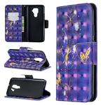 For Huawei Mate 30 Lite 3D Pattern Colored Drawing Horizontal Flip Leather Case with Holder & Card Slots & Wallet(Purple Butterfly)