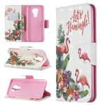 For Huawei Mate 30 Lite 3D Pattern Colored Drawing Horizontal Flip Leather Case with Holder & Card Slots & Wallet(Flamingo)