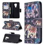 For Huawei Mate 30 Lite 3D Pattern Colored Drawing Horizontal Flip Leather Case with Holder & Card Slots & Wallet(Two Elephant)