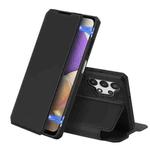 For Samsung Galaxy A32 5G / M32 5G DUX DUCIS Skin X Series PU + TPU Horizontal Flip Leather Case with Holder & Card Slots(Black)