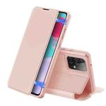 For Samsung Galaxy A52s / A52 5G / 4G DUX DUCIS Skin X Series PU + TPU Horizontal Flip Leather Case with Holder & Card Slots(Pink)