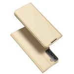 For Samsung Galaxy S21 5G DUX DUCIS Skin Pro Series Horizontal Flip PU + TPU Leather Case with Holder & Card Slots(Gold)