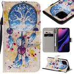 For iPhone 11 Pro 3D Painted Pattern Horizontal Flip Leather Case, with Wallet & Holder & Card Slots & Lanyard(Wind Chimes)