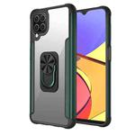 For Samsung Galaxy A12 5G PC +TPU + Metal Shockproof Protective Case with Ring Holder(Green)