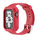 TPU Integrated Fuel Injection Watch Band For Apple Watch Series 7 45mm / 6 & SE & 5 & 4 44mm / 3 & 2 & 1 42mm(Red)