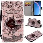 For iPhone 11 Pro Painted Pattern Horizontal Flip Leather Case, with Wallet & Holder & Card Slots & Lanyard(Castle)