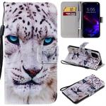 For iPhone 11 Painted Pattern Horizontal Flip Leather Case, with Wallet & Holder & Card Slots & Lanyard(White Leopard)