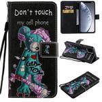 For iPhone 11 Pro Max Painted Pattern Horizontal Flip Leather Case, with Wallet & Holder & Card Slots & Lanyard(One-eyed Mouse)