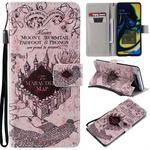 For Galaxy A80 / A90 Painted Pattern Horizontal Flip Leather Case, with Wallet & Holder & Card Slots & Lanyard(Castle)