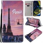 For Galaxy A80 / A90 Painted Pattern Horizontal Flip Leather Case, with Wallet & Holder & Card Slots & Lanyard(Tower)