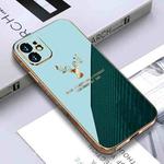 GKK PC + Solid Color Plating Protective Case For iPhone 12 mini(Green)