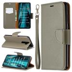 For Xiaomi Redmi Note 8 Pro Litchi Texture Pure Color Horizontal Flip PU Leather Case with Holder & Card Slots & Wallet & Lanyard(Grey)