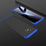 For Xiaomi Poco X3 NFC GKK Three Stage Splicing Full Coverage PC Case(Black+Blue)