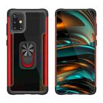 For Samsung Galaxy A71 PC +TPU + Metal Shockproof Protective Case with Ring Holder(Red)