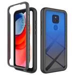 For Motorola Moto G Play (2021) Starry Sky Solid Color Series Shockproof PC + TPU Protective Case(Black)