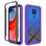 For Motorola Moto G Play (2021) Starry Sky Solid Color Series Shockproof PC + TPU Protective Case(Purple)