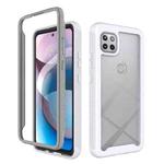 For Motorola Moto One 5G Ace Starry Sky Solid Color Series Shockproof PC + TPU Protective Case(White)