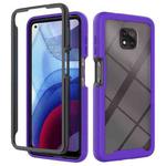 For Motorola Moto G Power (2021) Starry Sky Solid Color Series Shockproof PC + TPU Protective Case(Purple)