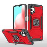 For Samsung Galaxy A32 5G Magnetic Armor Shockproof TPU + PC Case with Metal Ring Holder(Red)