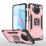 For Xiaomi Mi 10T Lite 5G Magnetic Armor Shockproof TPU + PC Case with Metal Ring Holder(Rose Gold)